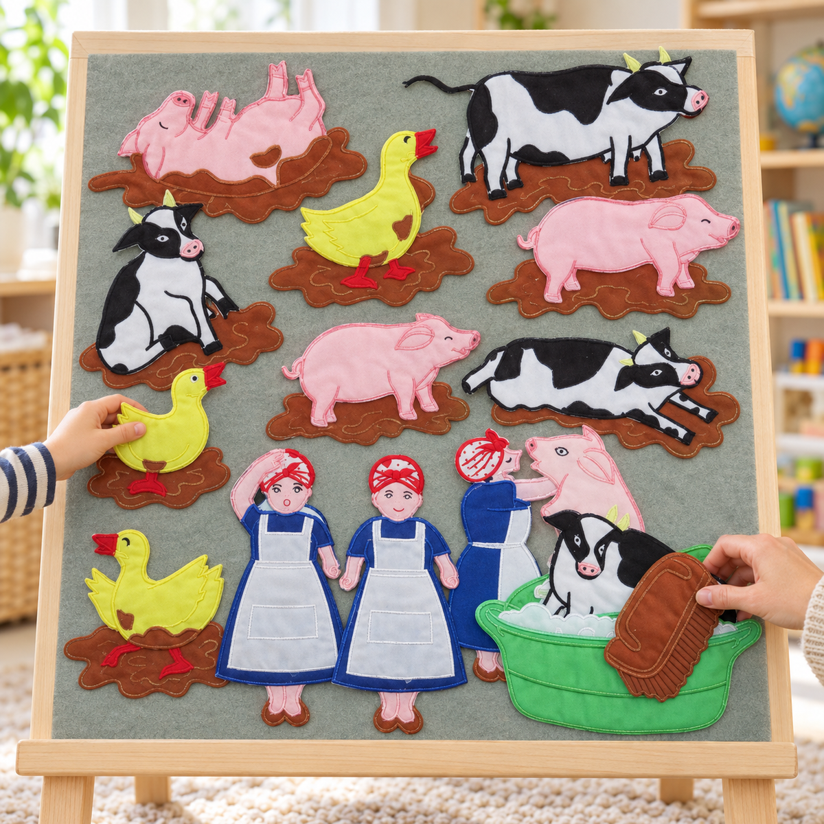 Mrs Wishy Washy - Felt Board Story - Cleanliness