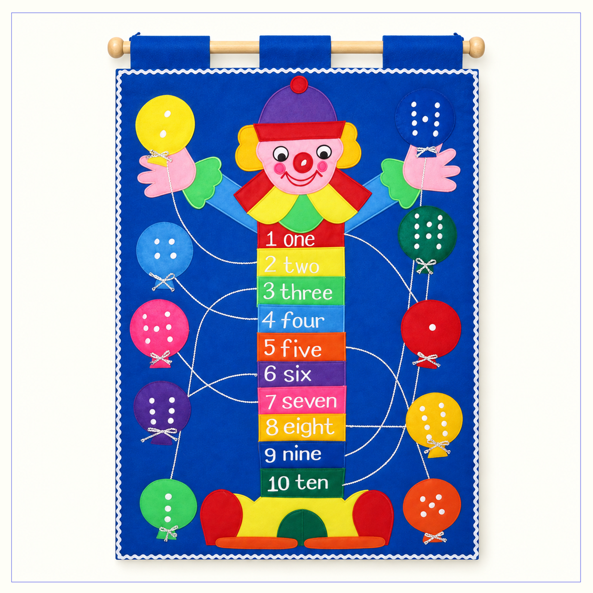 My Numbers Clown - Fabric Wall Chart