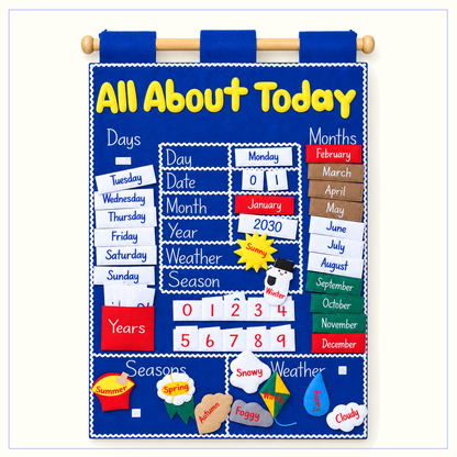 All About Today - Fabric Wall Chart - Calender