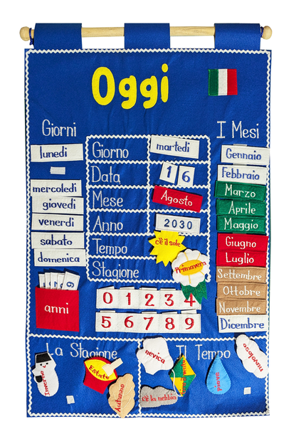 Italian Language - Fabric Wall Charts - 3 Set