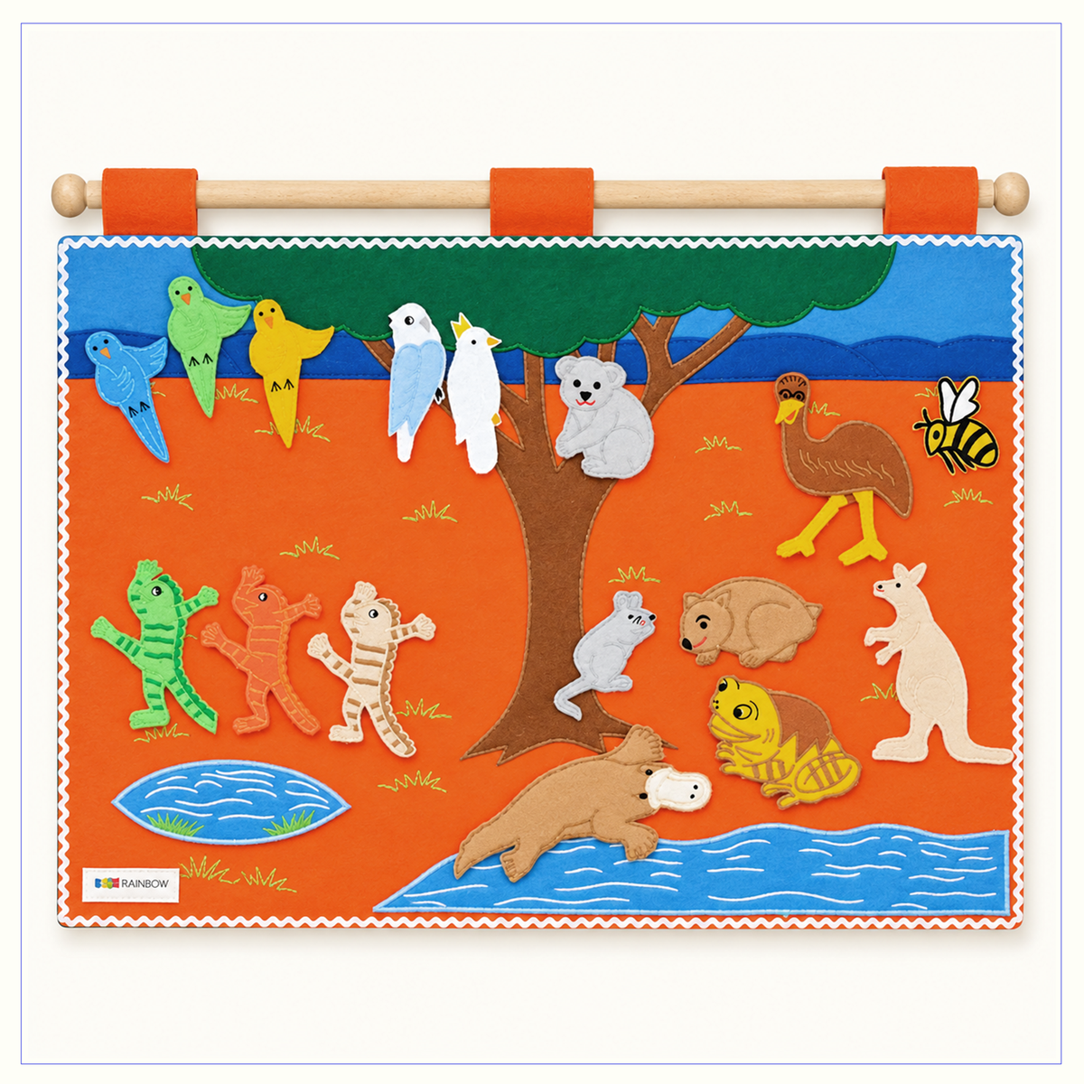 What Made Tiddalik Laugh - Fabric Wall Chart - A Dreamtime Story