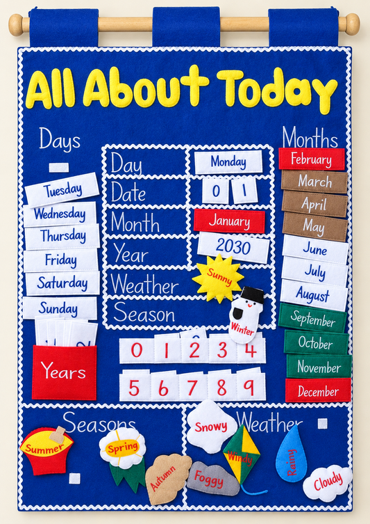 All About Today - Fabric Wall Chart - Calender