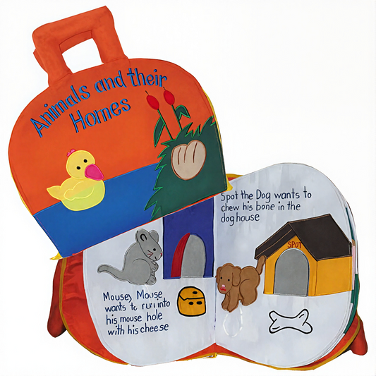 Animals and Their Homes - Fabric Book for Toddlers