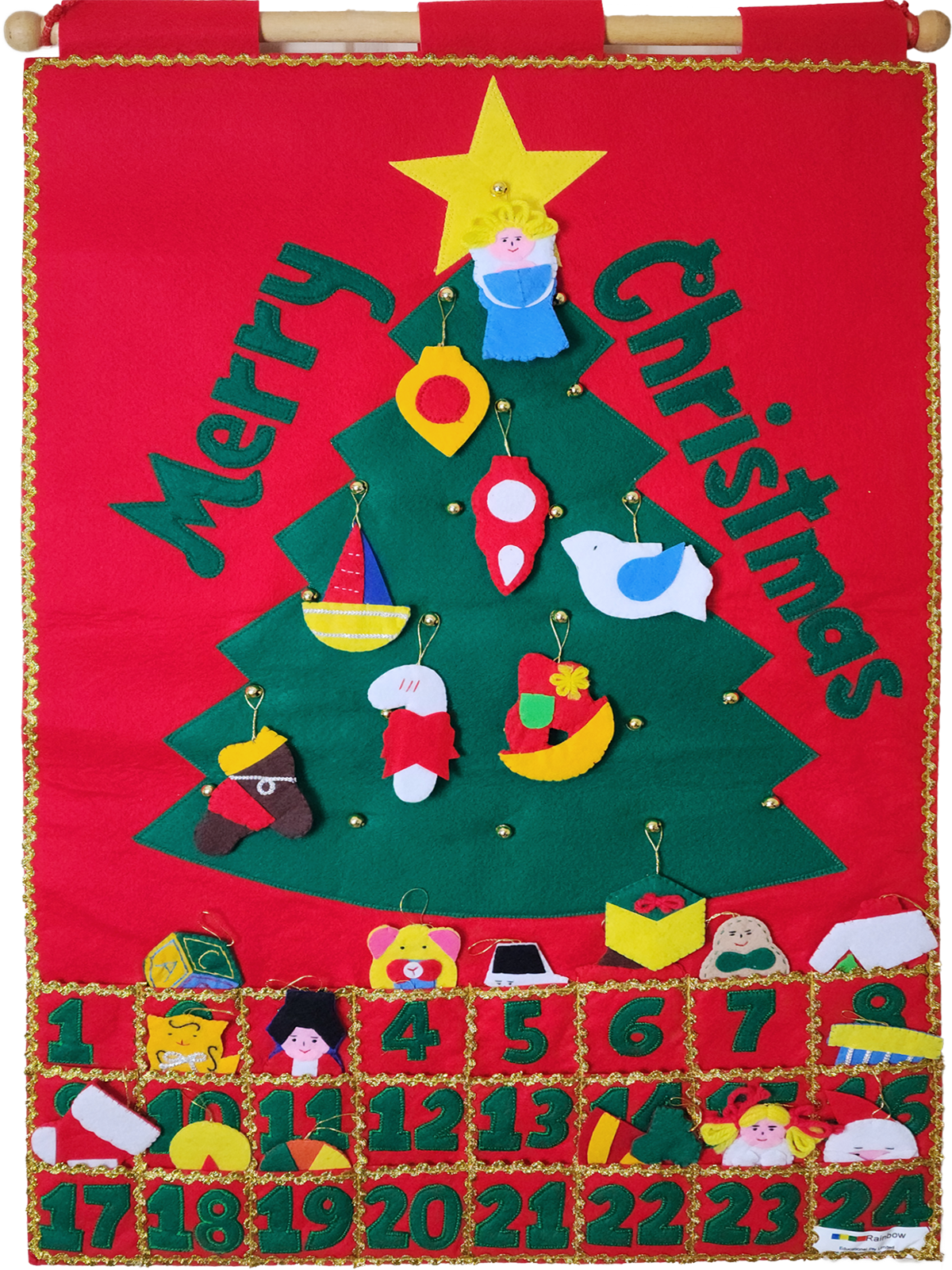 Christmas Tree/Advent Calender Fabric Wall Chart