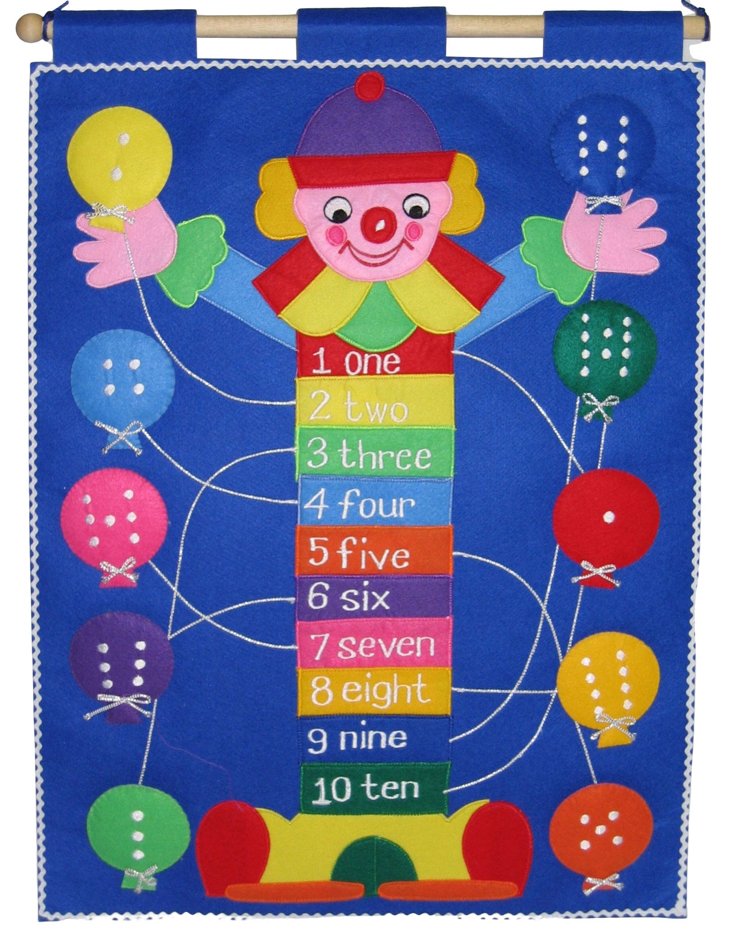 My Numbers Clown -  Fabric Wall Chart
