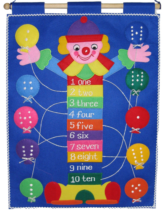 My Numbers Clown -  Fabric Wall Chart