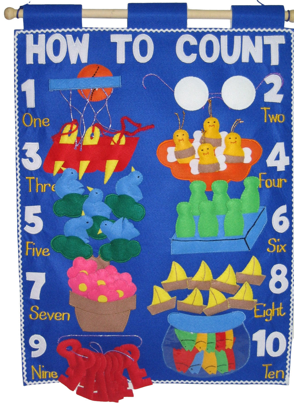 How to Count - Fabric Wall Chart - Counting
